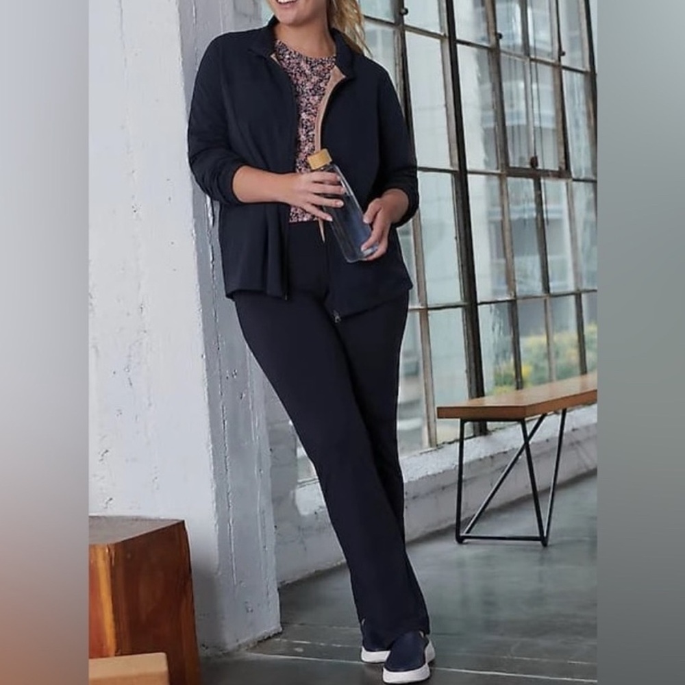 J Jill Fit Black Spandex Blend Comfort Pull On Elastic Waist Pants